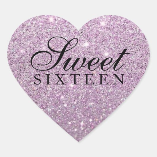 Sticker - Purple Parties scintillant Fab Sweet 16 (Devant)
