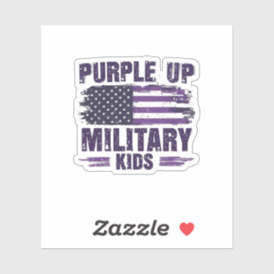 Sticker Purple Up Militaire Enfants Mois de sensibilisatio