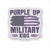 Sticker Purple Up Militaire Enfants Mois de sensibilisatio (Devant)