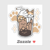 Sticker Purr-fect Blend : Cat and Coffee Art for Pet Lover (Feuille)