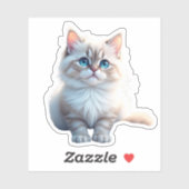 Sticker “Purrfectly Cute – Funny Cat Sticker” (Feuille)