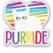 Sticker Purride LGBT Gay pride Cat LGBTQ Pride Mois 2019 (Recto)
