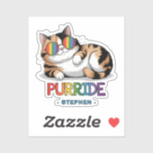 Sticker Purride - Pride de chats Cool | LGBTQ (Feuille)