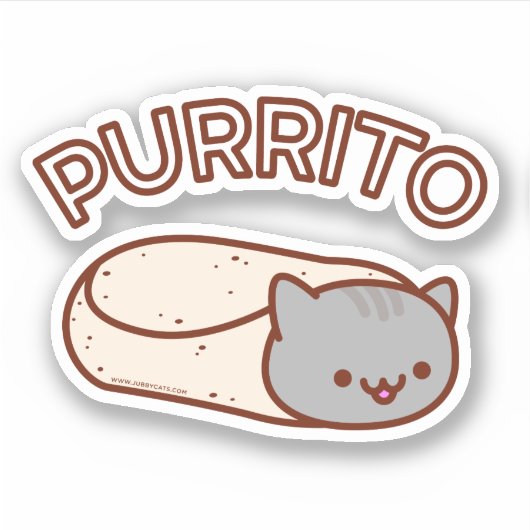 Sticker PURRITO Cat Burrito (Devant)