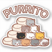 Sticker PURRITO PYRAMID Cat Burrito (Devant)