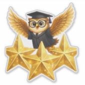 Sticker Put the owl three gold stars, achievement custom v (Devant)