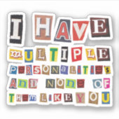 Sticker Putain Magazine coupé lettres (Devant)