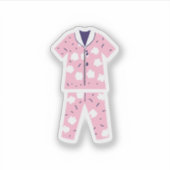Sticker Pyjamas rose mignon (Devant)
