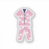Sticker Pyjamas roses mignons (Devant)