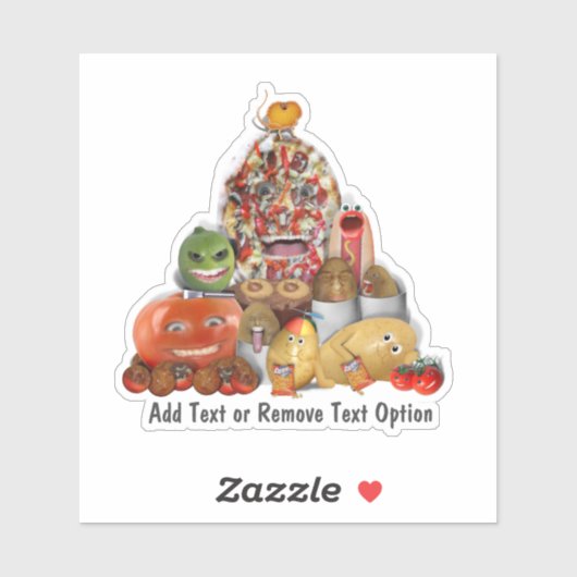 Sticker Pyramide alimentaire malsaine (Feuille)