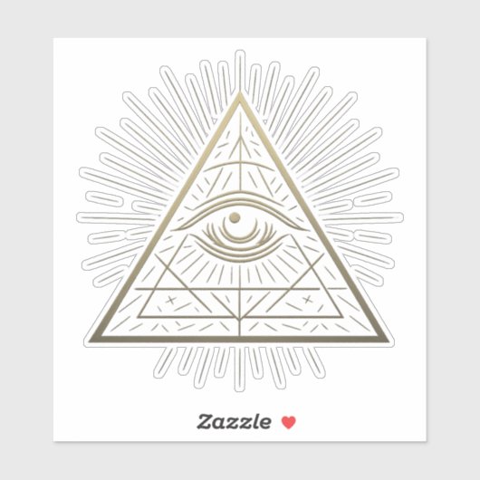 Sticker Pyramide mystique — L'oeil de la Providence (Feuille)
