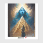 Sticker Pyramide Visionnaire Surreal Art (Feuille)