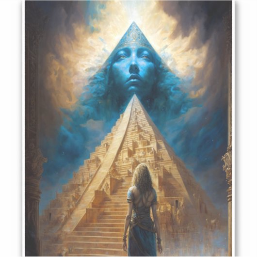 Sticker Pyramide Visionnaire Surreal Art (Devant)