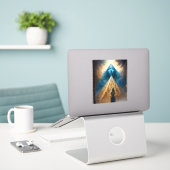 Sticker Pyramide Visionnaire Surreal Art (Ordinateur portable sur le bureau)