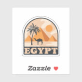 Sticker Pyramides de l'Egypte rétro - Vintage voyage (Feuille)