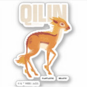 Sticker Qilin Vintage Graphic (Devant)