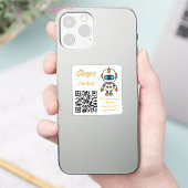 Sticker QR Code de Retour d'Objet Perdu Handy Bot (Téléphone)