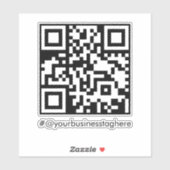Sticker QR Code Nom simple Business Car Decal (Feuille)