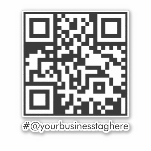 Sticker QR Code Nom simple Business Car Decal (Devant)
