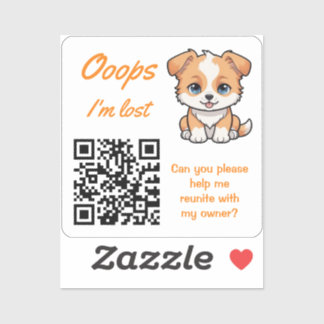 Sticker QR Code Pratique pour le Retour d'Objet Perdu Bot