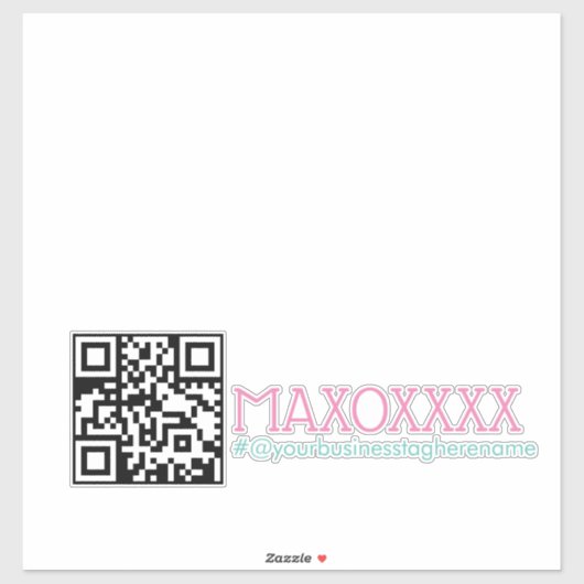 Sticker QR Code Salon Nail Nom commercial Voiture Deck V (Feuille)