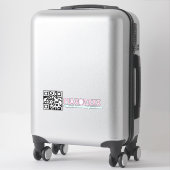 Sticker QR Code Salon Nail Nom commercial Voiture Deck V (Sur valise)