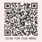 Sticker QR Code Scan for Menu Blush Pink (Devant)