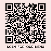 Sticker QR Code Scan for Menu Blush Pink