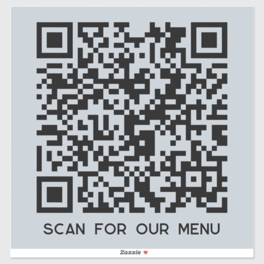 Sticker QR Code Scan for Menu Powder Blue (Feuille)