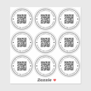 Sticker QR Code Website Lien Round Business Custom Clear