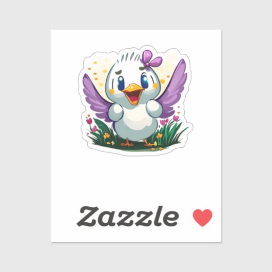 Sticker Quackin' mignonne (Feuille)