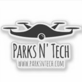 Sticker Quadcopter technologique de Parcs N' (Devant)
