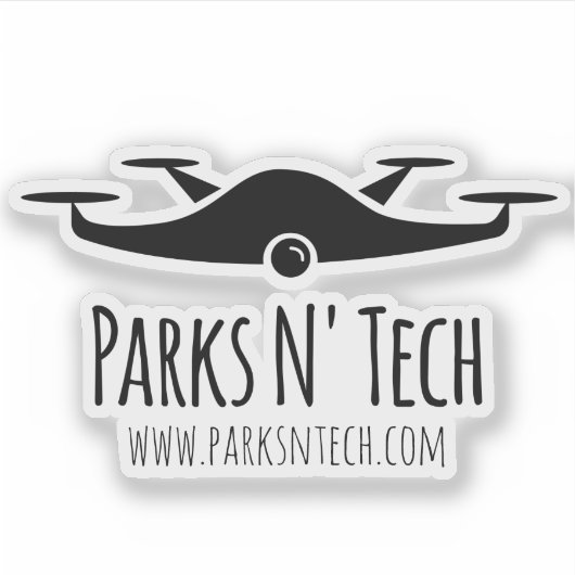 Sticker Quadcopter technologique de Parcs N' (Devant)