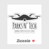 Sticker Quadcopter technologique de Parcs N' (Feuille)