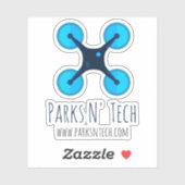 Sticker Quadcopter technologique de Parcs N' 2 (Feuille)