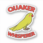 Sticker Quaker Whisperer Parrot (Devant)