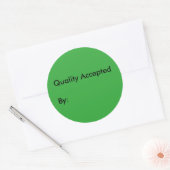 Sticker qualité accepté avec zone de signature (Enveloppe)