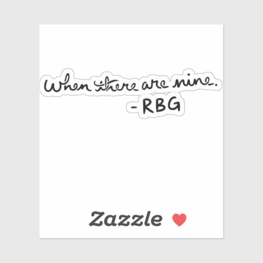 Sticker Quand il y a neuf - RBG (Feuille)