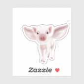 Sticker Quand Les Chiens Volent - Ici Piggy Piggy (Feuille)