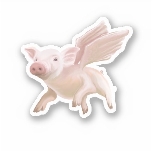 Sticker Quand les cochons volent - Dites-leur de revenir ! (Devant)