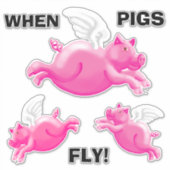 Sticker Quand les porcs volent (Devant)