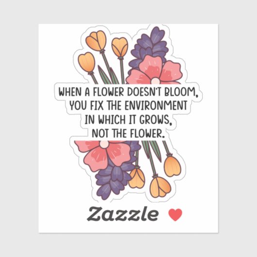 Sticker Quand une fleur ne fleurit pas Neurodiversity Spec (Feuille)
