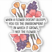 Sticker Quand une fleur ne fleurit pas Neurodiversity Spec (Devant)