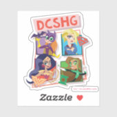 Sticker Quartet Filles DC Super Hero (Feuille)