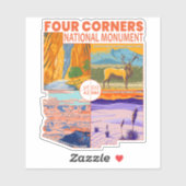 Sticker Quatre coins Monument national avec Parcs nationau (Feuille)