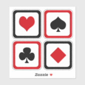 Sticker Quatre combinaisons de cartes (Feuille)