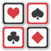 Sticker Quatre combinaisons de cartes (Devant)