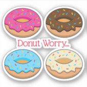 Sticker Quatre Motifs Assortis | Personnaliser (Devant)