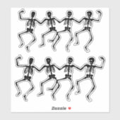 Sticker Quatuor à skeleton Halloween Thunder_Cove (Feuille)