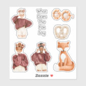 Sticker Que dit le renard ? (Feuille)